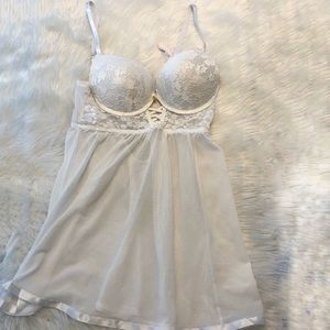 Bridal Babydoll Lingerie Daisy Fuentes Sz Small